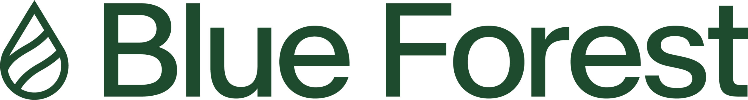 Blue Forest's logo in forest green.