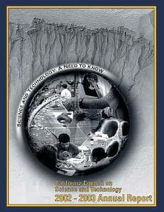 CCST Annual Report 2002-2003: Science & Technology: A Need to Know Cover