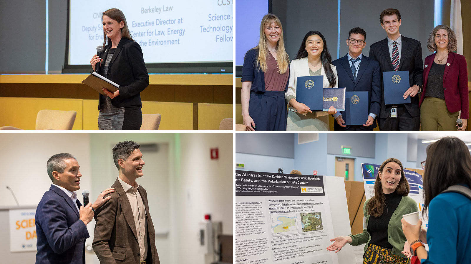 A gallery of four photos in a 2x2 grid from Science Day.