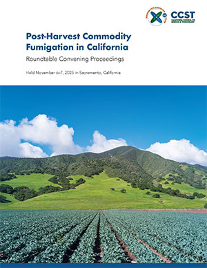 Post-Harvest Commodity Fumigants in Califonria round table proceedings cover image.