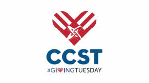 A combined logo featuring the CCST textmark and the Giving Tuesday heart logo
