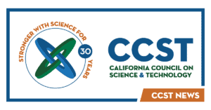 The CCST logo with a blue border and "CCST News" in an orange box
