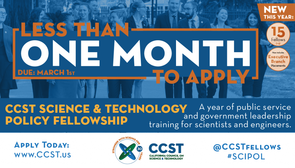 CCST Science Fellows Less than One Month