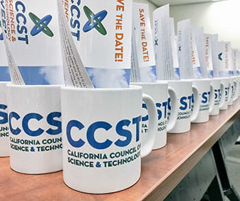 science and technology week mugs