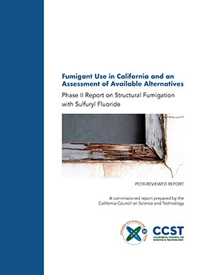 Report cover with an image of a window with termite damage from Adobe Stock and CCST's logo