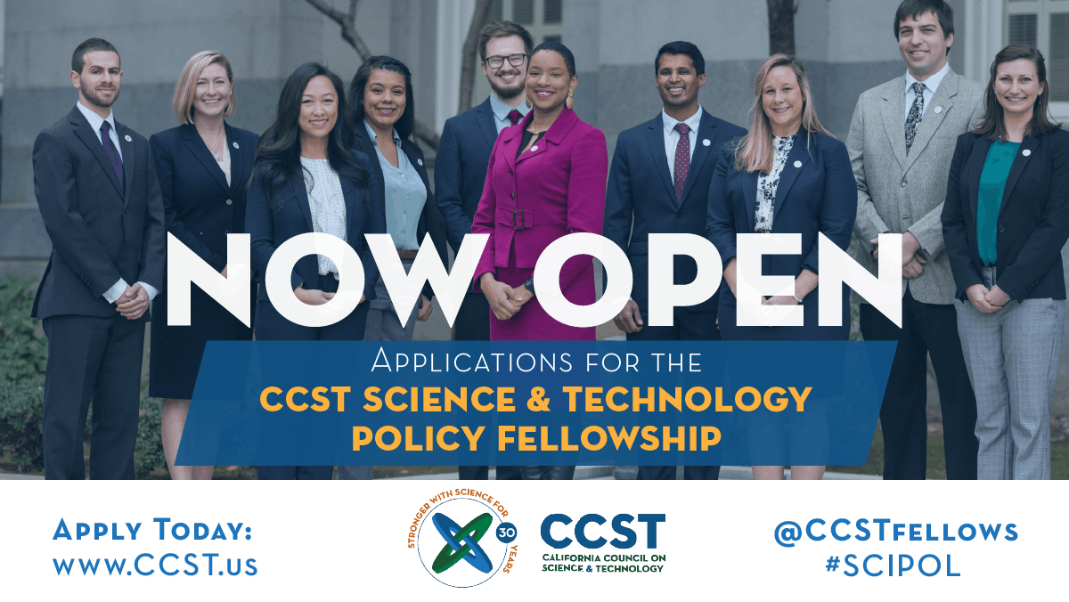 The CCST Science & Technology Policy Fellowship application is now open.