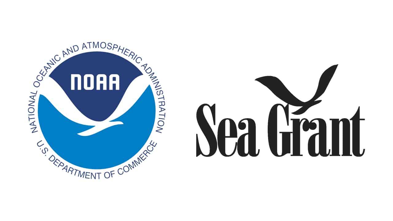 NOAA logo and Sea Grant logo side by side on white background