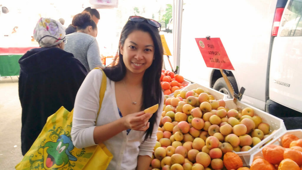 Bao-Ngoc Nguyen, PhD, is a 2017 CCST Science & Technology Policy Fellow, seen here exploring the Sacramento Central Farmers Market on a spring Sunday.