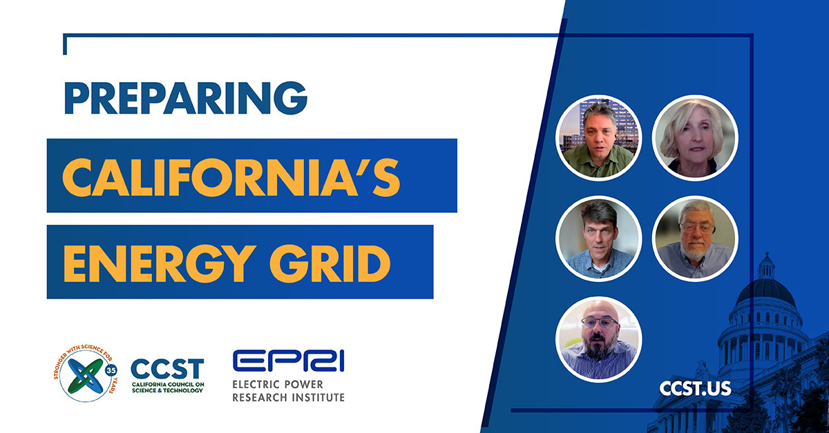 A thumbnail graphic for the energy grid event featuring the title, panelist headshots, logos.