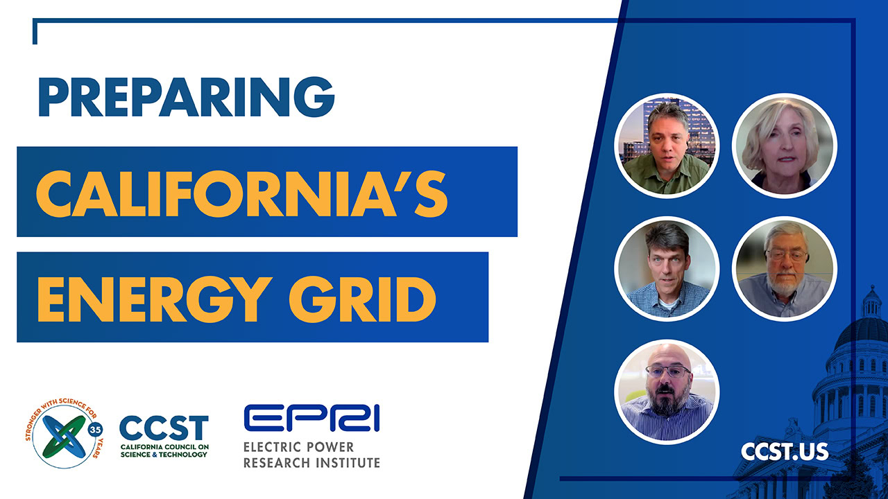 A thumbnail graphic for the energy grid event featuring the title, panelist headshots, logos.