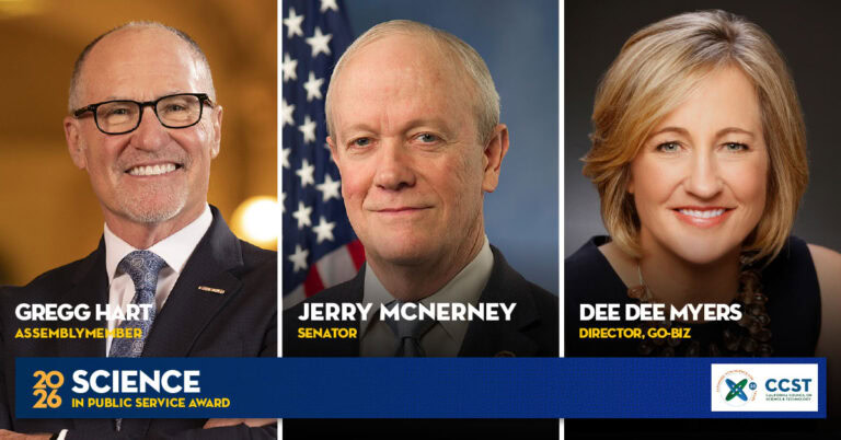 A graphic with the three photos of the recipients in thirds and a lower third with CCST's logo and the award title.