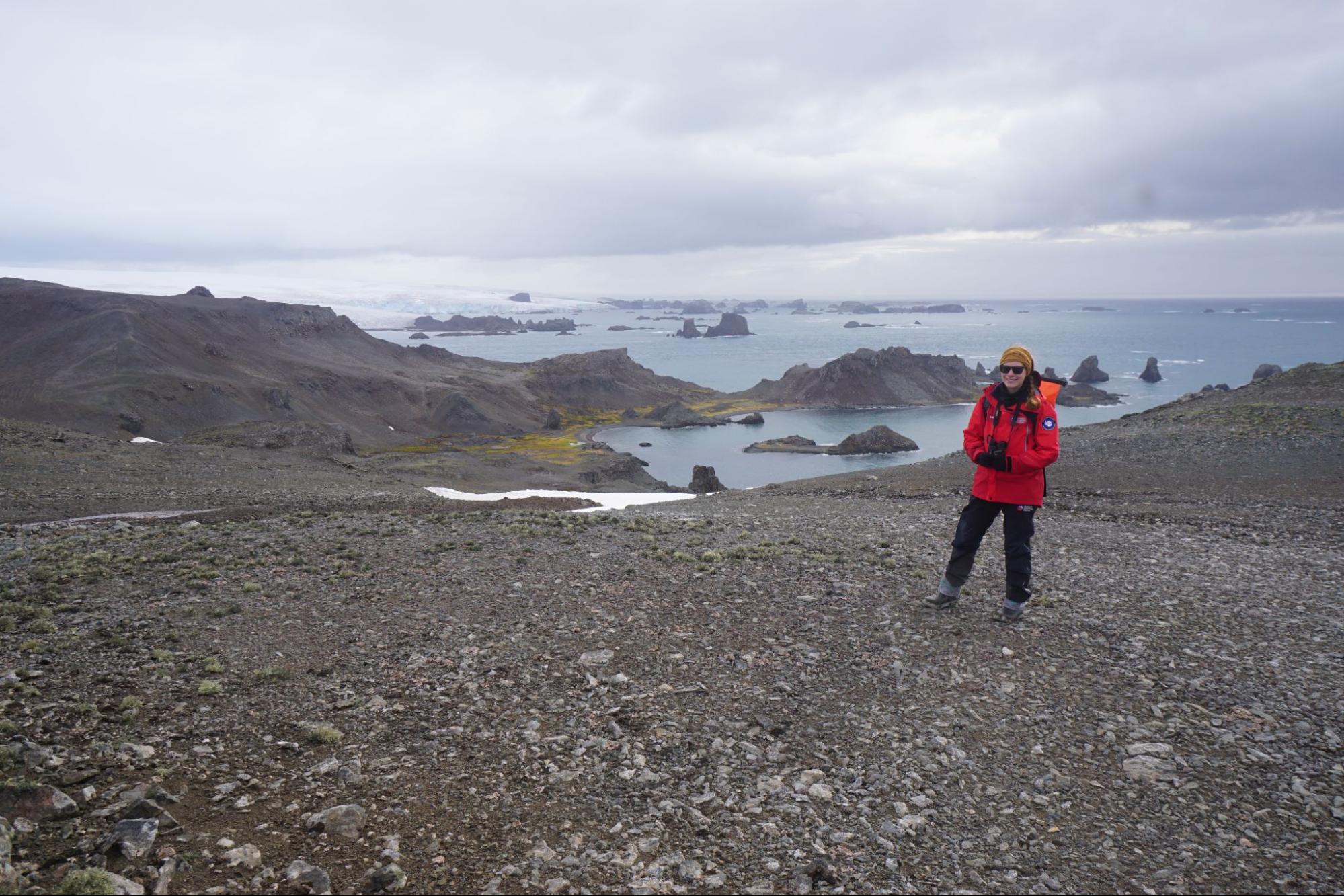 Far from the state Capitol, Theresa got the opportunity to conduct field work on the Antarctic Peninsula during graduate school. She thinks about this amazing place as she works on climate change legislation!